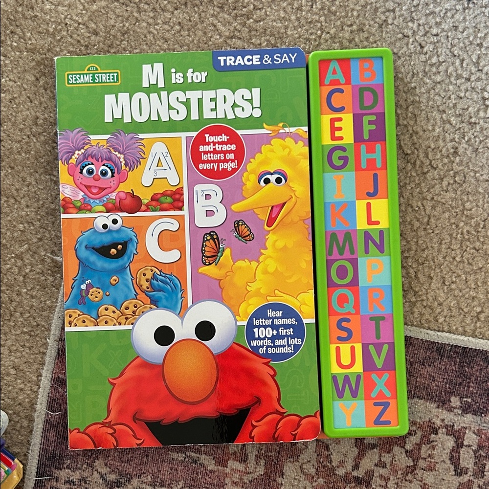 Sesame Street M is for Monsters Trace & Say Toy Book